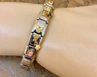 RARE Vintage Walt Disney Collection Italian Charm Bracelet