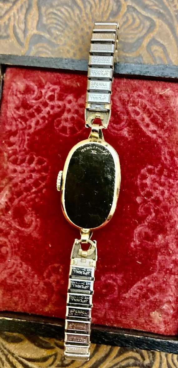 Vintage Elgin 10K Gold Filled Diamond Watch      … - image 7
