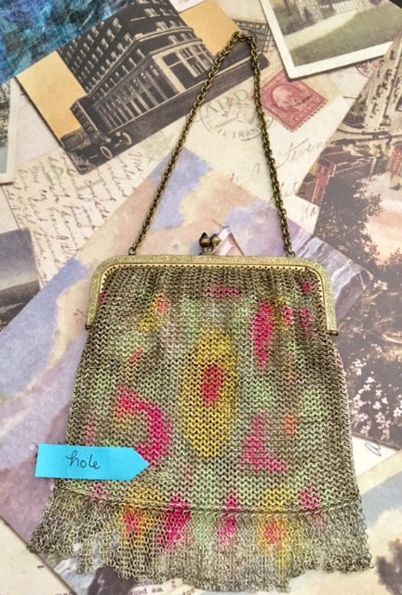 Vintage Made in Germany Multicolored Mesh Purse - image 8