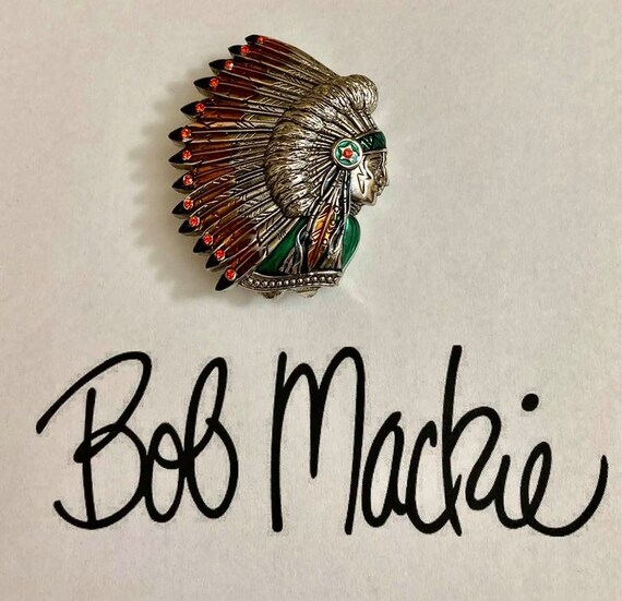 Vintage Bob Mackie Indian Chief Trinket Box - image 8