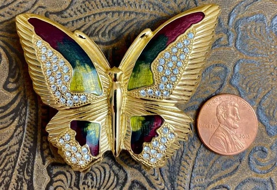 Vintage Bob Mackie Butterfly Trinket Box - image 5