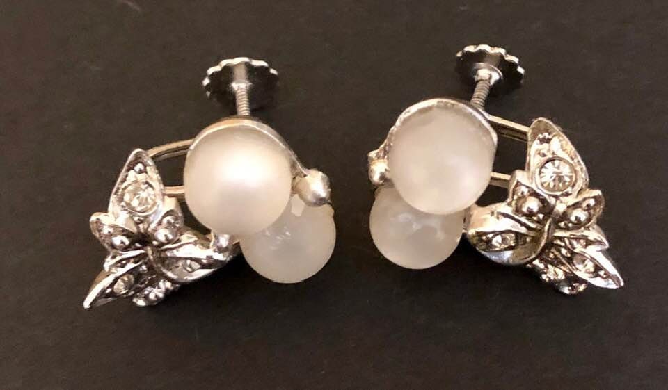 Boucles D'oreilles à Vis Anciennes Couleur Or Rondes - Réf CORO 405 - Occasion Bon état
