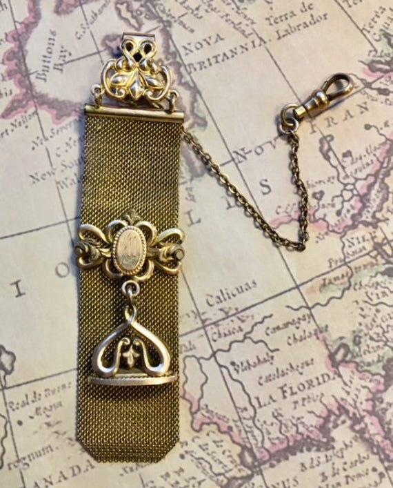 Vintage 1903 Gold Tone Mesh Ornate and Engraved Pocket Watch 