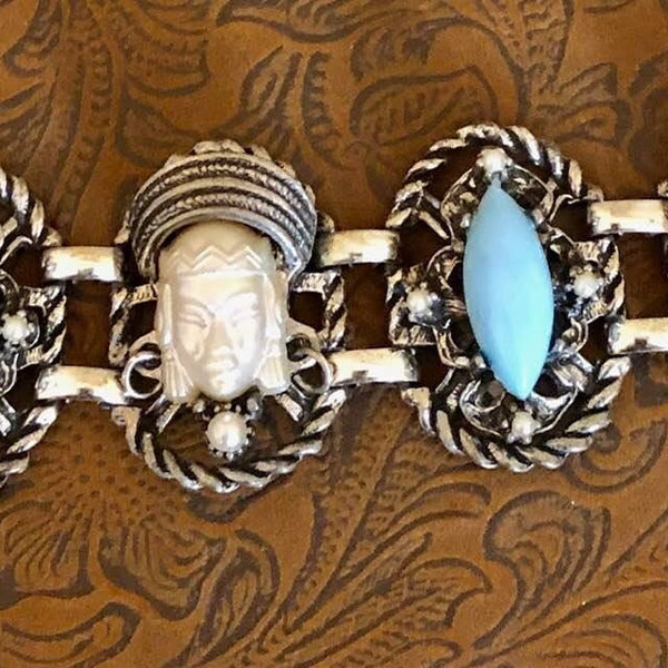 Vintage SELRO Asian Princess Bracelet