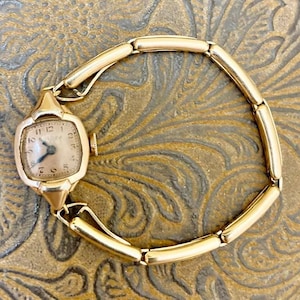 Vintage Damen Bulova 14K Gold Filled Armbanduhr GF11