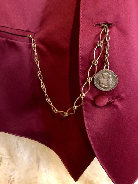 Vintage Pocket Watch Chain with Knife 976 Gem