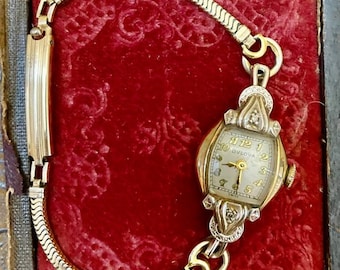 Vintage Silver Tone 1951 Bulova 10k Gold Plated Women\'s Watch Similar Items to Vintage Bulova 2 Tone 10K Gold Filled Gold  main image 4