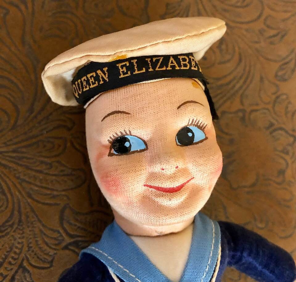 Vintage Queen Elizabeth Sailor Doll Etsy