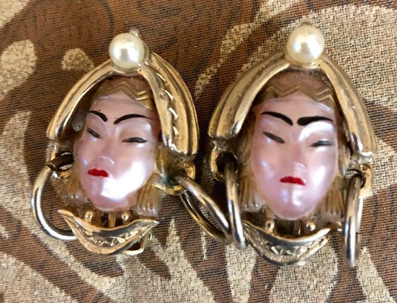 Vintage SELRO Asian Princess Earrings - image 6