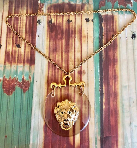 Vintage Lion Necklace       688 - image 8