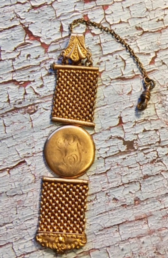 Vintage Pocket Watch Fob with Locket             … - image 7