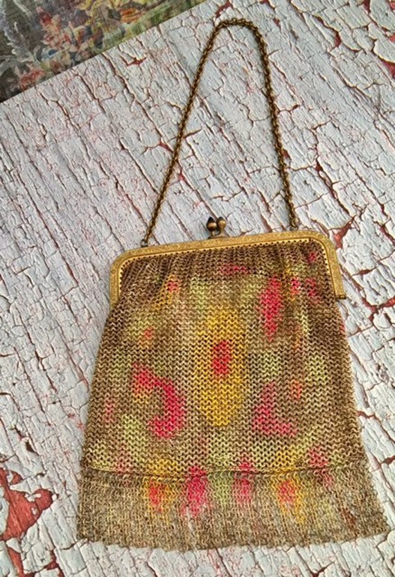 Vintage Made in Germany Multicolored Mesh Purse - image 6