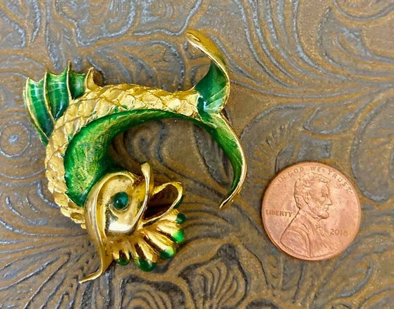 Vintage Hattie Carnegie Sailfish Brooch          … - image 6