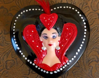 Vintage Bob Mackie Queen of Hearts Barbie Trinket Box