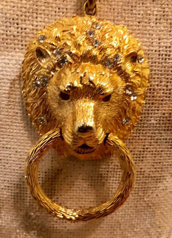 Lion door knocker necklace southern best sale charm