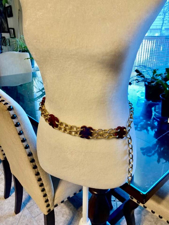 Vintage Yves Saint Laurent Double Link Belt/necklace YSL2  display picture 3