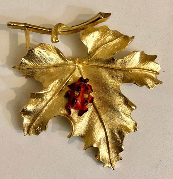 Vintage Sarah Coventry Leaf Brooch          178 - image 4