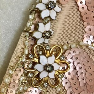 Conjunto de broche e brinco vintage 720