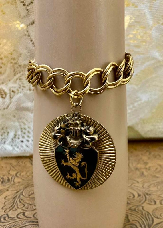 Vintage Barclay Rampant Lion Bracelet             