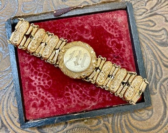 Vintage Gold Plated  Expansion Bracelet                                            GF14