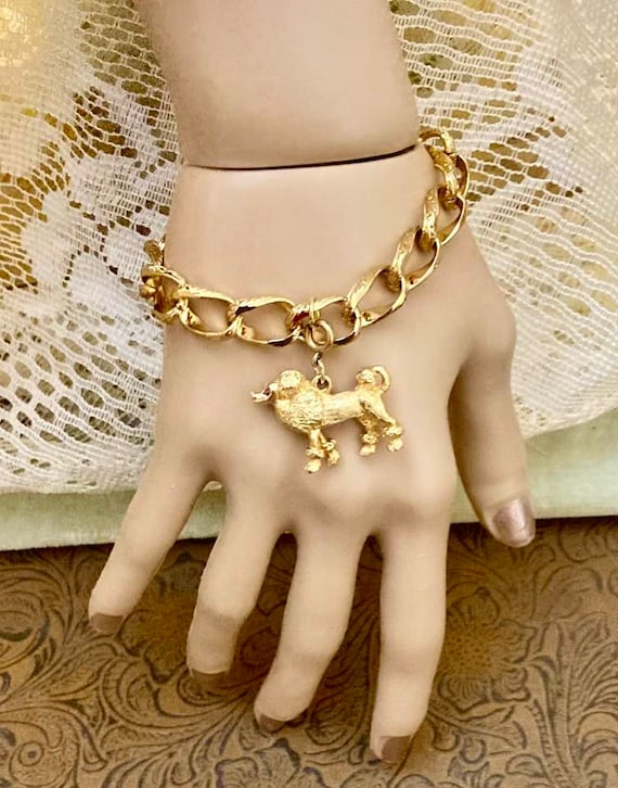 Vintage Poodle Charm Bracelet … Gem