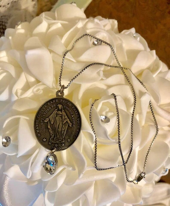 Vintage Sterling Silver Repurposed Necklace      … - image 6