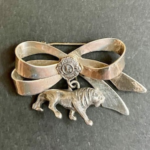Vintage Sterling Silver Lion&#39;s Club Brooch                  754