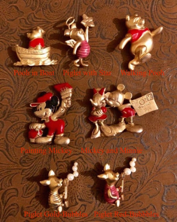 Vintage Disney Brooches(sold separately)