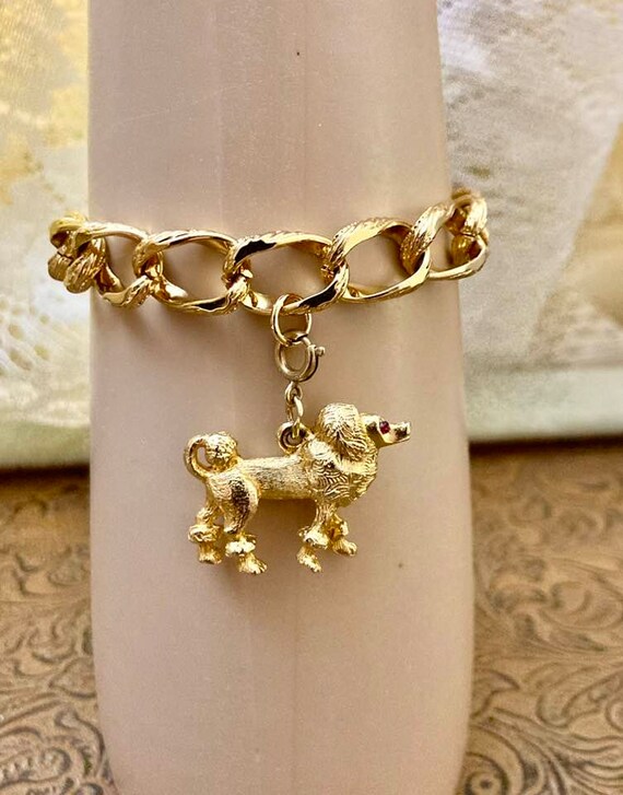 Vintage Poodle Charm Bracelet … Gem