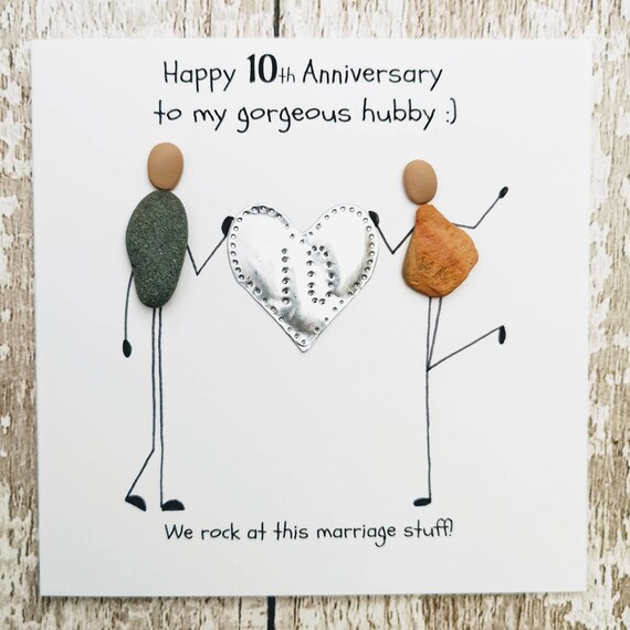 Greeting Cards Party Supply Handmade 10th Anniversary Card 
