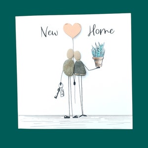 Luxury new home card, pebble new home card, special new home keepsake, quirky new home card watercolour illustration suitable for framing image 8