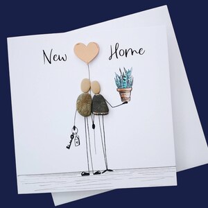 Luxury new home card, pebble new home card, special new home keepsake, quirky new home card watercolour illustration suitable for framing image 6