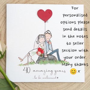 Ruby Anniversary Card For Husband - 40th Wedding Anniversary Cards For Husband From Wife Cute - View #6