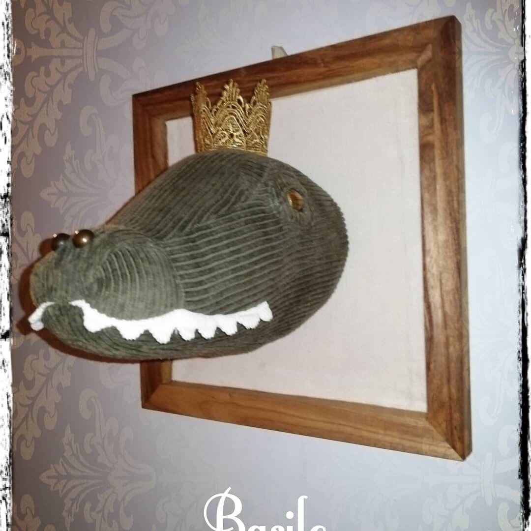 Crocodile Trophée en Tissu