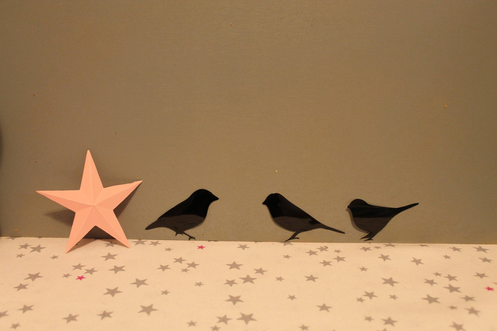 stickers Oiseaux en Vinyle Noir Pour Décoration Murale