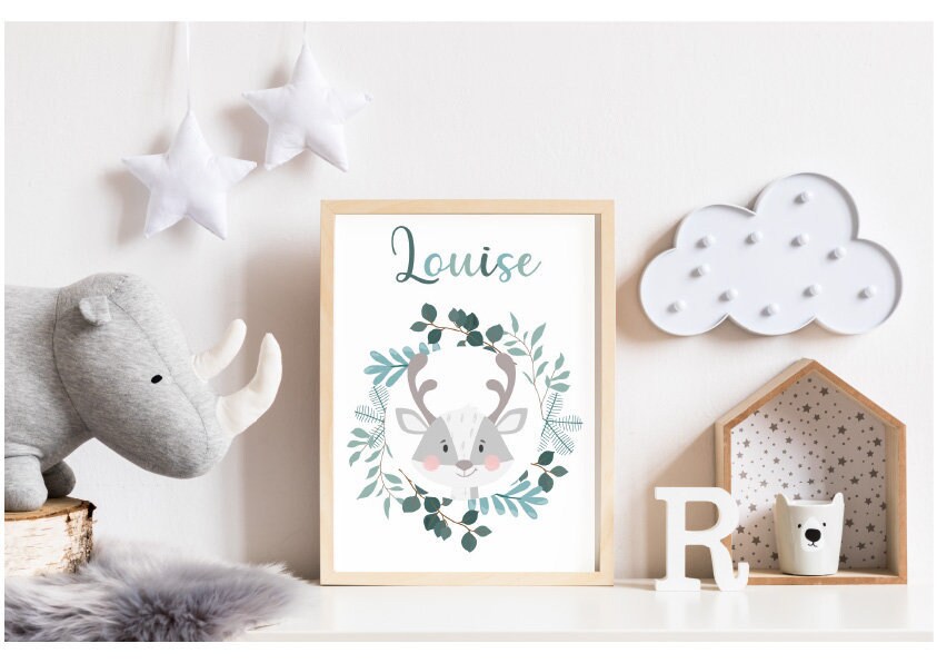 Affiche de Naissance Personnalisable - Nature Louise