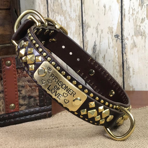 custom leather dog collars