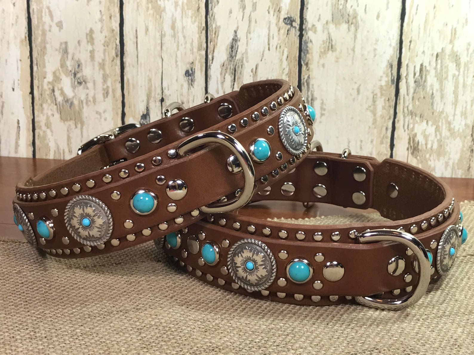 Western Leather Dog Collar Custom Dog Collar Personalized Etsy