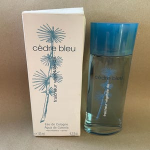 Vintage Yves Rocher Cedre Bleu Perfume: 4.2 oz Eau de Cologne Spray