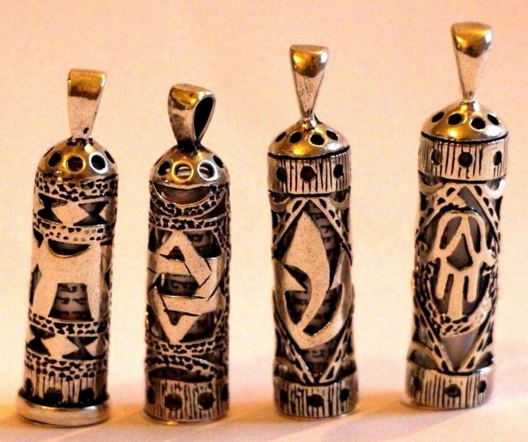 Mezuzah Pendant Kabbalah Judaica Gift Pendant for Men Etsy