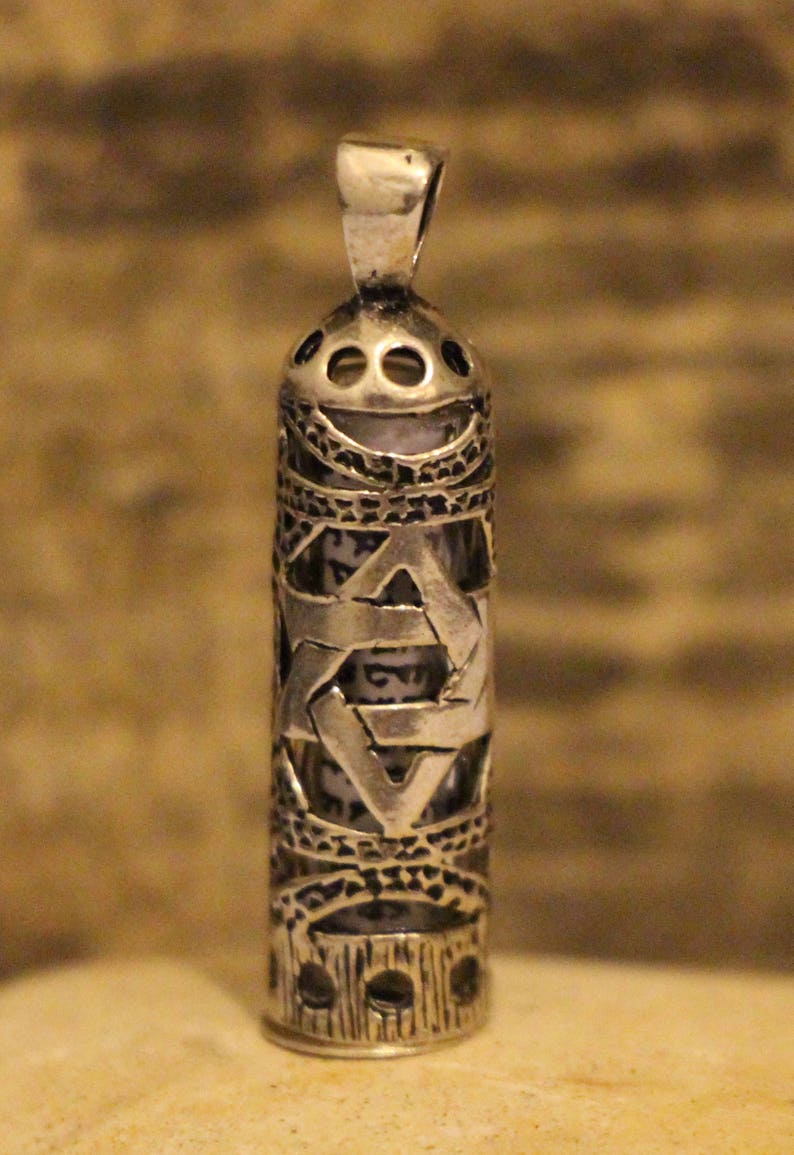 Mezuzah Pendant Kabbalah Judaica Gift Pendant for Men Etsy