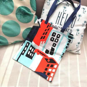 Tote bag or shopping bag with “urban” pattern