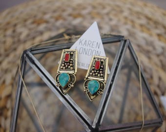 BOUCLES D'OREILLES TURQUOISE