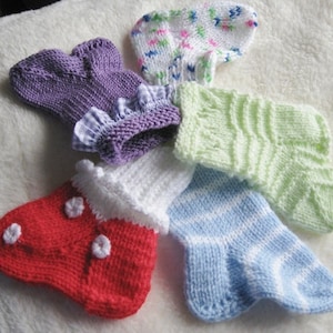 Knitting instructions sock parade 0-3 months