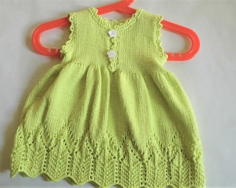 hand knitted summer dress size 62