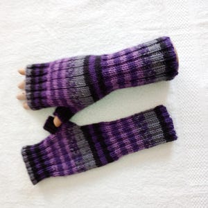 Hand warmers, hand-knitted, adults