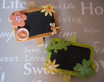 Lot Mini slate memo clips snap