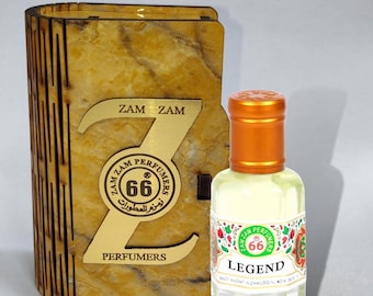 Aceite de perfume Legend Attar / Para uso en la oficina / Aceite unisex de sándalo, rosa y pachulí (6 ml, 12 ml)