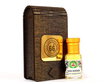 Aceite de perfume Oudh Intense Attar / Aceite de perfume de oud intenso y oscuro / Fragancia masculina de larga duración sin alcohol (6 ml, 12 ml)