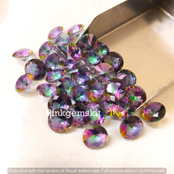Mystic Topaz Faceted – 10pcs 4MM Rainbow Fire Gemstones for